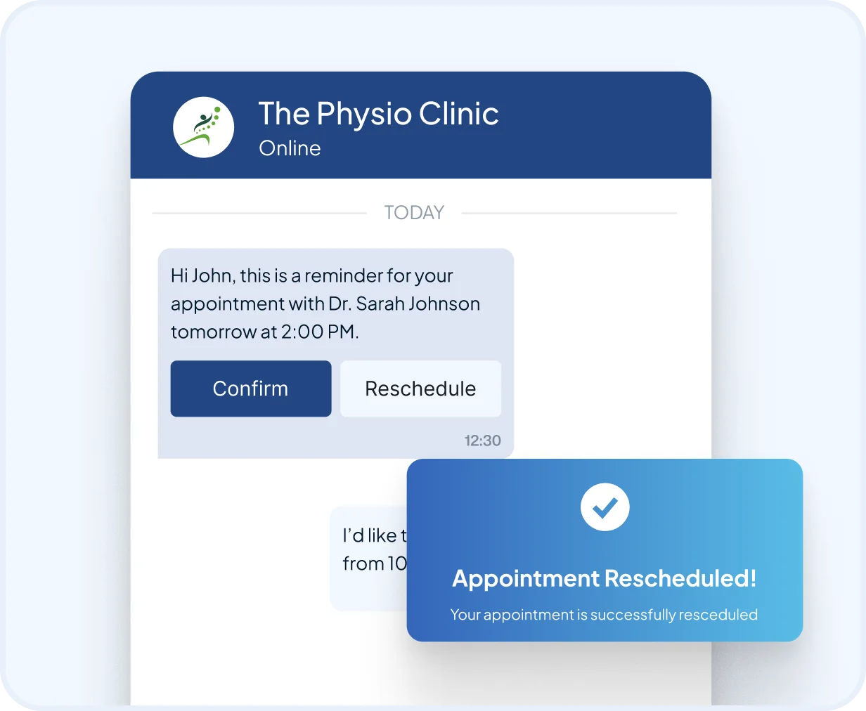 AI appointment booking for new and existing patients